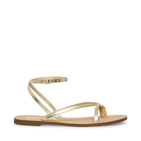 Sandalias Planas Steve Madden Amuse Mujer Doradas | ES AJ9826